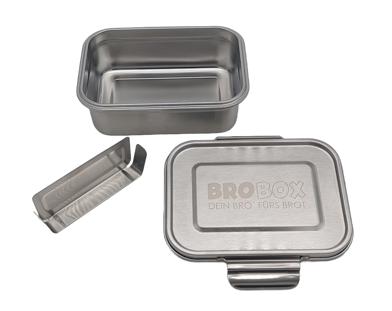 BroBox 1200 ml | inkl. Edelstahl-Aufteiler (Edelstahl-Deckel)